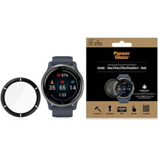 Panzerglass SmartWatch screen protection for Garmin Venu 2 / Venu 2 Plus / Vivoactive 4 smartwatches - with black frame