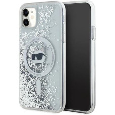 Karl Lagerfeld Liquid Glitter Choupette Head MagSafe Case for iPhone 11 / Xr - Transparent