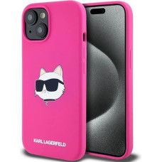 Karl Lagerfeld Silicone Choupette Head MagSafe Case for iPhone 15 Plus / 14 Plus - Pink