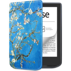 Tech-Protect SmartCase for PocketBook Verse / Verse Pro - Blue with Sakura Flowers