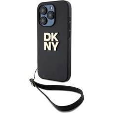 Dkny Wrist Strap Stock Logo case for iPhone 15 Pro - black