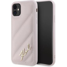 Karl Lagerfeld Diagonal Quilted Script case for iPhone 11 / Xr - pink