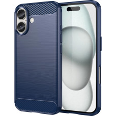 Hurtel Carbon Case for iPhone 16 Silicone Case - Blue