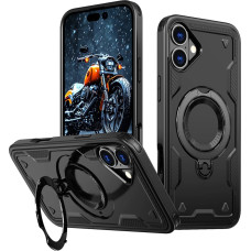 Hurtel Hybrid Armor Trendy Case with MagSafe for iPhone 16 - Black