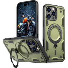 Hurtel Hybrid Armor Trendy Case with MagSafe for iPhone 16 Pro - Green