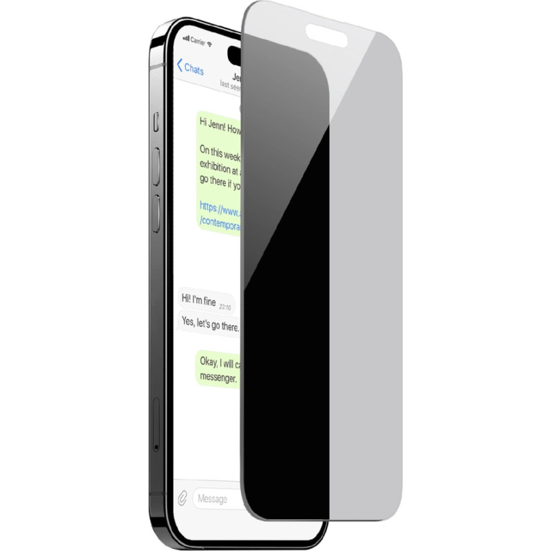 Puro Privacy Tempered Glass for iPhone 16 Plus / iPhone 15 Plus