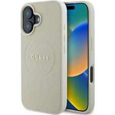 Guess Grained Ring MagSafe case for iPhone 16 - beige