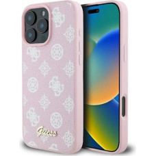 Guess Peony Script Logo MagSafe iPhone 16 Pro Case - Pink