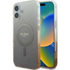 Guess IML Glitter Gradient MagSafe Case for iPhone 16 Plus - Brown