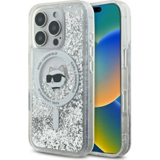 Karl Lagerfeld Liquid Glitter Choupette Head Magsafe Case for iPhone 16 Pro Max - Clear