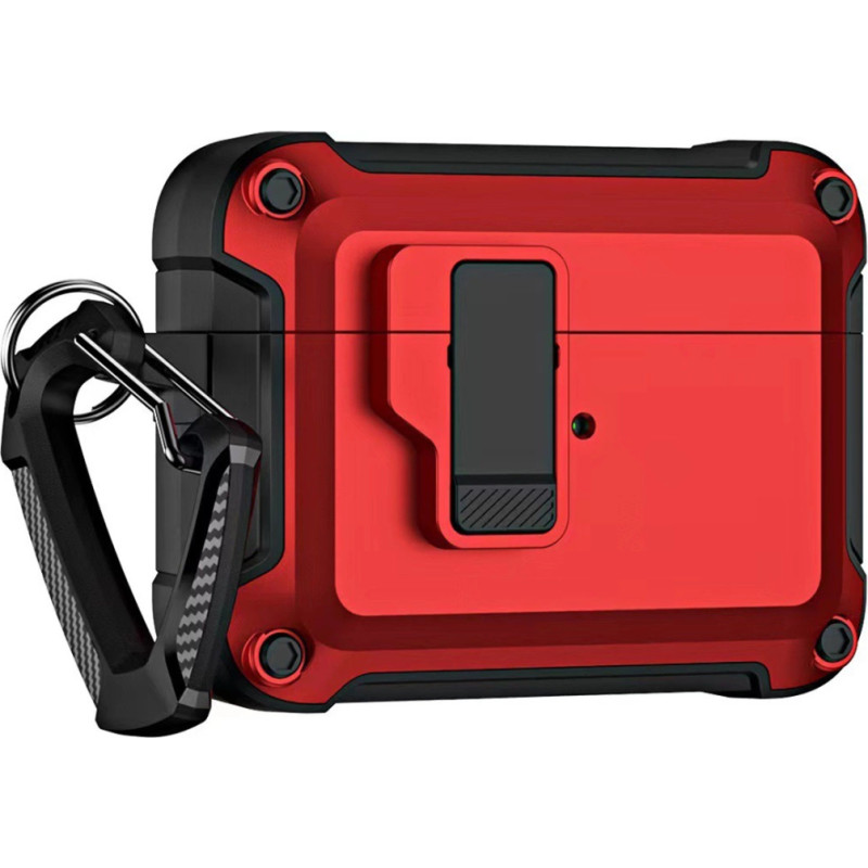 Hurtel Airpods 4 Pro Armor Case with Carabiner - Red