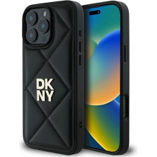 Dkny Quilted Stack Logo iPhone 16 Pro Max Case - Black