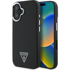 Guess Grained Triangle MagSafe case for iPhone 16 - black