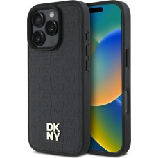 Dkny Repeat Pattern Stack Logo MagSafe iPhone 16 Pro Case - Black