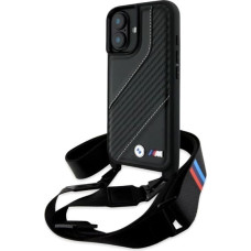 BMW M Edition Carbon Stripe & Strap iPhone 16 Plus Case - Black