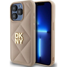 Dkny Quilted Stack Logo iPhone 15 Pro Max Case - Beige