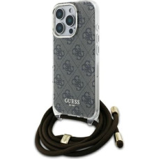 Guess Crossbody Cord 4G Print Case for iPhone 16 Pro - Brown