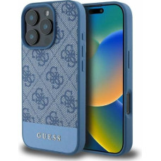 Guess Etui Guess 4G Bottom Stripe na iPhone 16 Pro Max - niebieskie