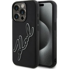 Karl Lagerfeld Etui Karl Lagerfeld 3D Rubber Signature na iPhone 15 Pro - czarne