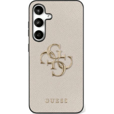 Guess Etui Guess Grained Big 4G Logo Small Classic Logo do Samsung Galaxy S25 beżowy