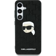 Karl Lagerfeld Etui Karl Lagerfeld Leather Monogram Pin Logo Karl Head Samsung Galaxy S25 Ultra czarny