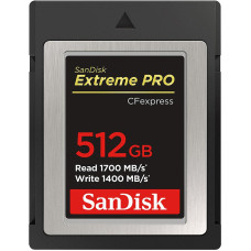 Sandisk Extreme PRO CFexpress Card Type B, 512GB, 1700MB/s Read, 1200MB/s Write