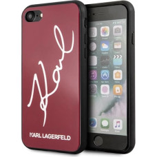 Karl Lagerfeld KLHCI8DLKSRE iPhone 7/8 SE 2020 / SE 2022 czerwony/red hard case Signature Glitter