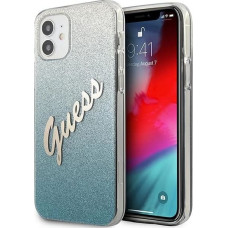 Guess GUHCP12SPCUGLSBL iPhone 12 mini 5.4" blue/blue hardcase Glitter Gradient Script