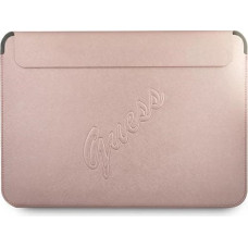 Guess Saffiano Script cover for a 13" laptop - pink