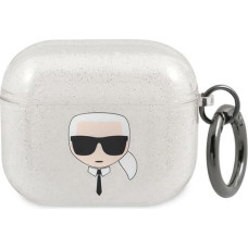 Karl Lagerfeld KLA3UKHGS AirPods 3 cover srebrny/silver Glitter Karl`s Head