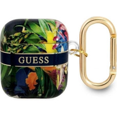 Guess GUA2HHFLB AirPods cover blue/blue Flower Strap Collection