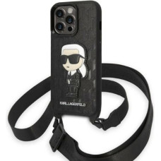 Karl Lagerfeld KLHCP14LSTKMK iPhone 14 Pro 6.1" black/black hardcase Monogram Ikonik Patch