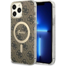 Guess GUHMP13XH4STW iPhone 13 Pro Max 6.7" brown/brown hardcase 4G MagSafe