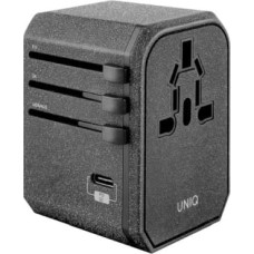 Uniq Voyage LITHOS Collective 33W 2xUSB PD 18W QC 3.0 travel adapter - gray