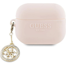 Guess GUAP23DSLGHDP AirPods Pro 2 cover pink/pink 3D Rubber 4G Diamond Charm