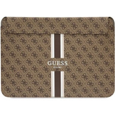 Guess 4G Printed Stripes cover for a 16" laptop - brown