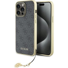 Guess 4G Charms Collection case for iPhone 15 Pro Max - gray