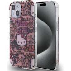 Hello Kitty IML Tags Graffiti case for iPhone 15 - pink