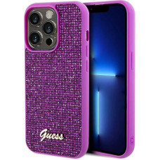 Guess Disco Metal Script case for iPhone 14 Pro - fuchsia