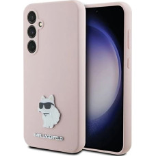 Karl Lagerfeld Silicone Choupette Metal Pin case for Samsung Galaxy S23 FE - pink