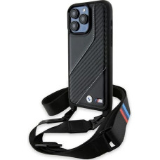 BMW M Edition Carbon Stripe & Strap case for iPhone 15 Pro - black