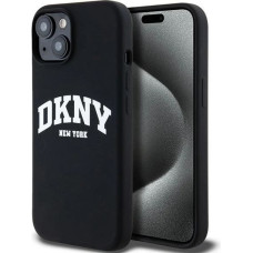 Dkny Etui DKNY Liquid Silicone White Printed Logo MagSafe na iPhone 15 Plus / 14 Plus - czarne