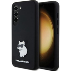 Karl Lagerfeld Silicone Choupette Metal Pin case for Samsung Galaxy S24 - black