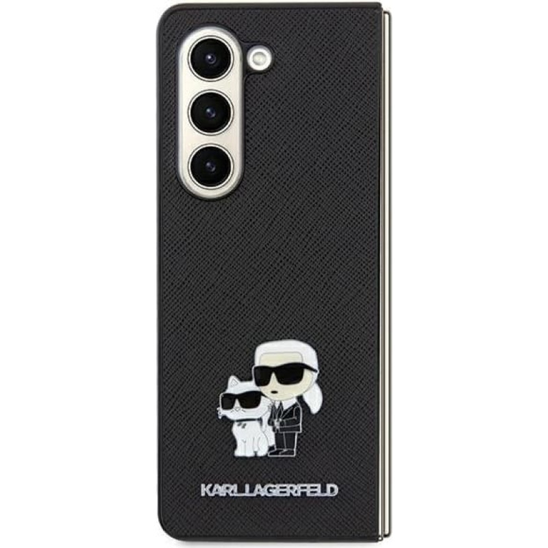 Karl Lagerfeld Saffiano Karl&Choupette Pin case for Samsung Galaxy A55 - black