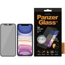 Panzerglass E2E Super+ privacy tempered glass with camera cover for iPhone XR / 11 - with black frame