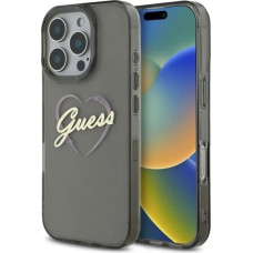 Guess IML Heart Case for iPhone 16 Pro - Black