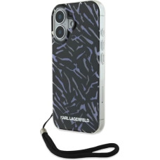 Karl Lagerfeld Zebra With Cord iPhone 16 Case - Purple