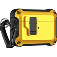 Hurtel Airpods 4 Pro Armor Case with Carabiner - Yellow