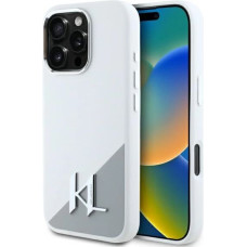 Karl Lagerfeld Silicone Initial Logo Case for iPhone 16 Pro Max - White