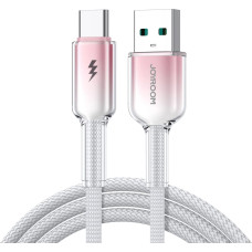 Joyroom S-A42 Crystal-Clear Series 3A USB-A - USB-C cable 1.2m - white